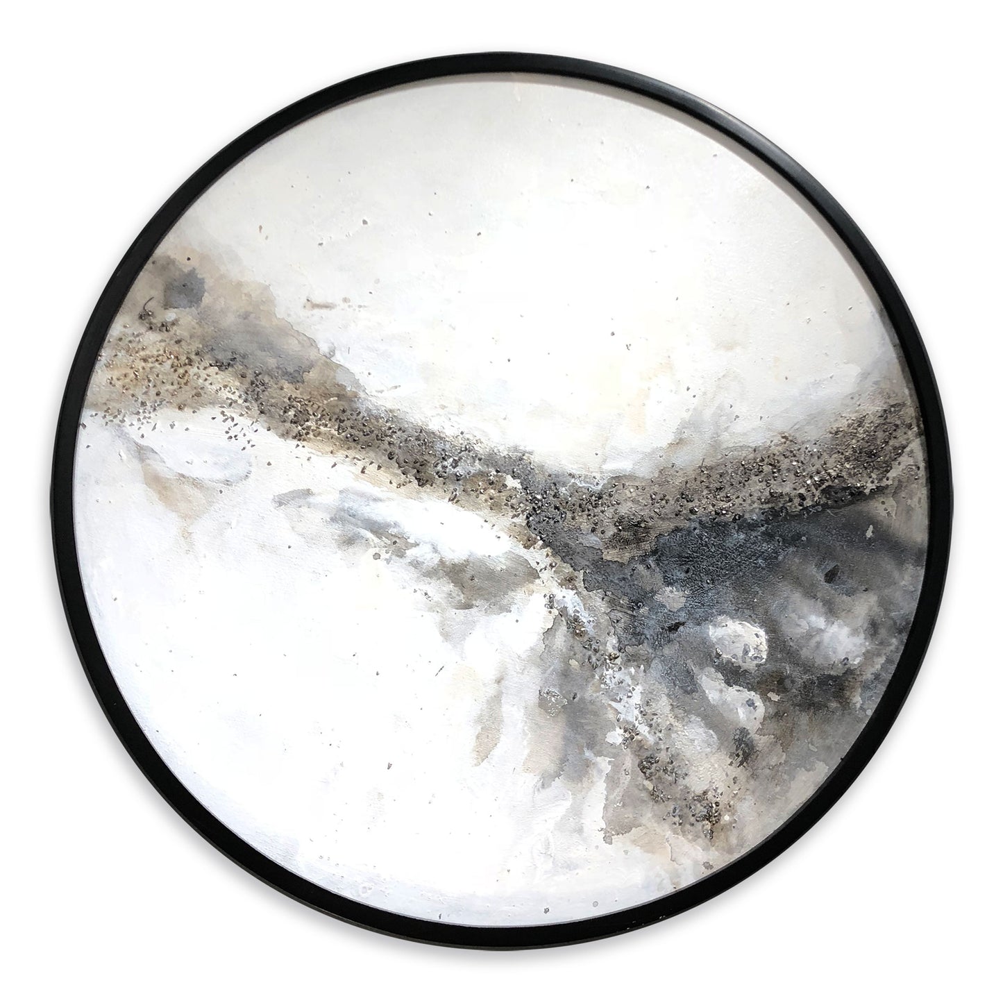 Marble Sphere, Hand Painted Wall Decor