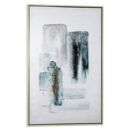 Moonstone I, Hand Painted Framed Canvas