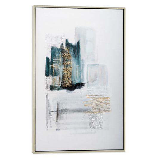 Moonstone II, Hand Painted Framed Canvas