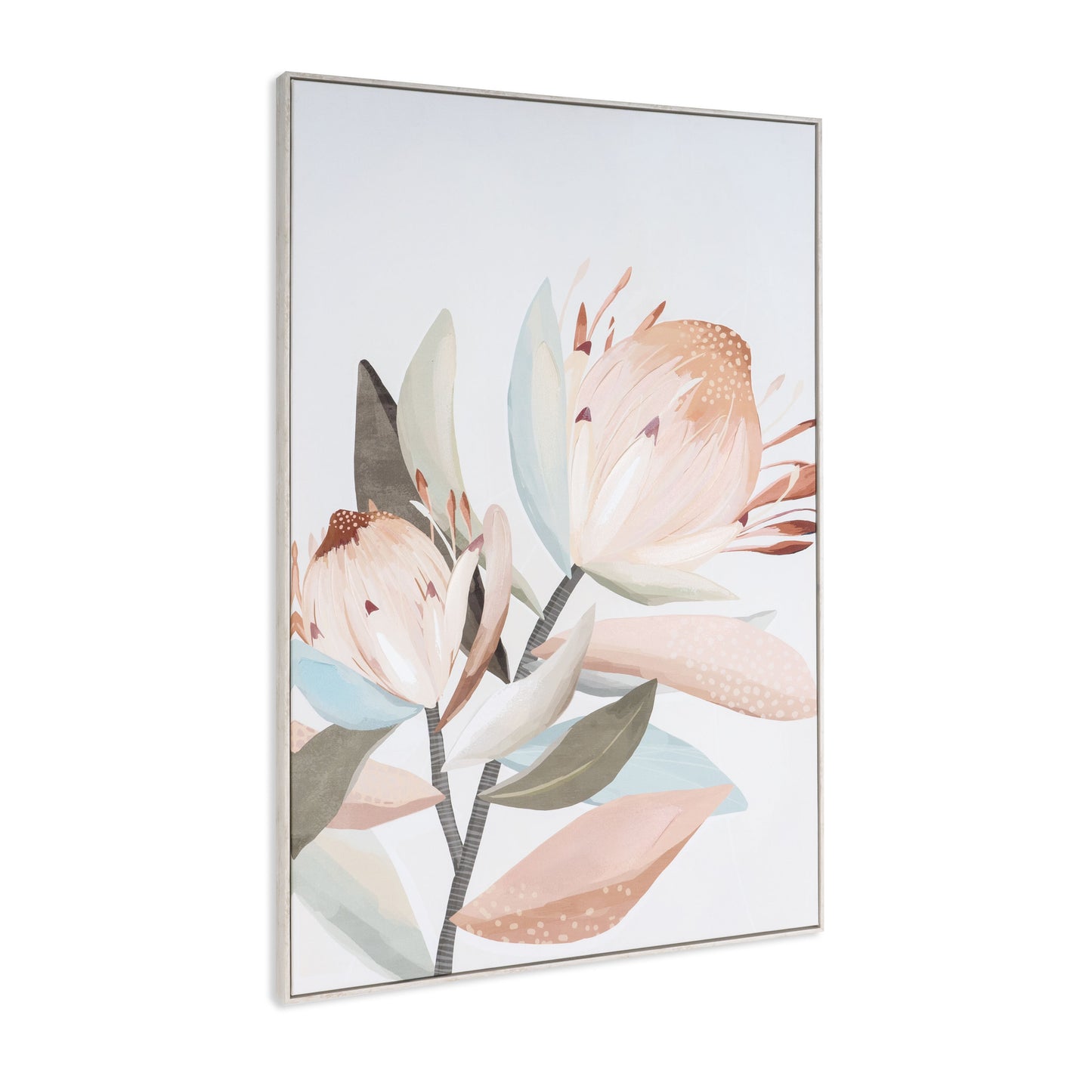 Pastel Petal Harmony I, Hand Painted Giclee