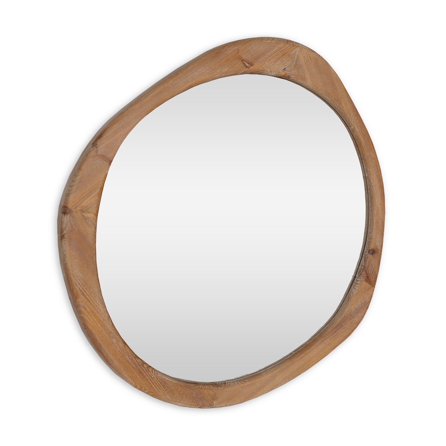 Sabine 32" Round Wood Wall Mirror