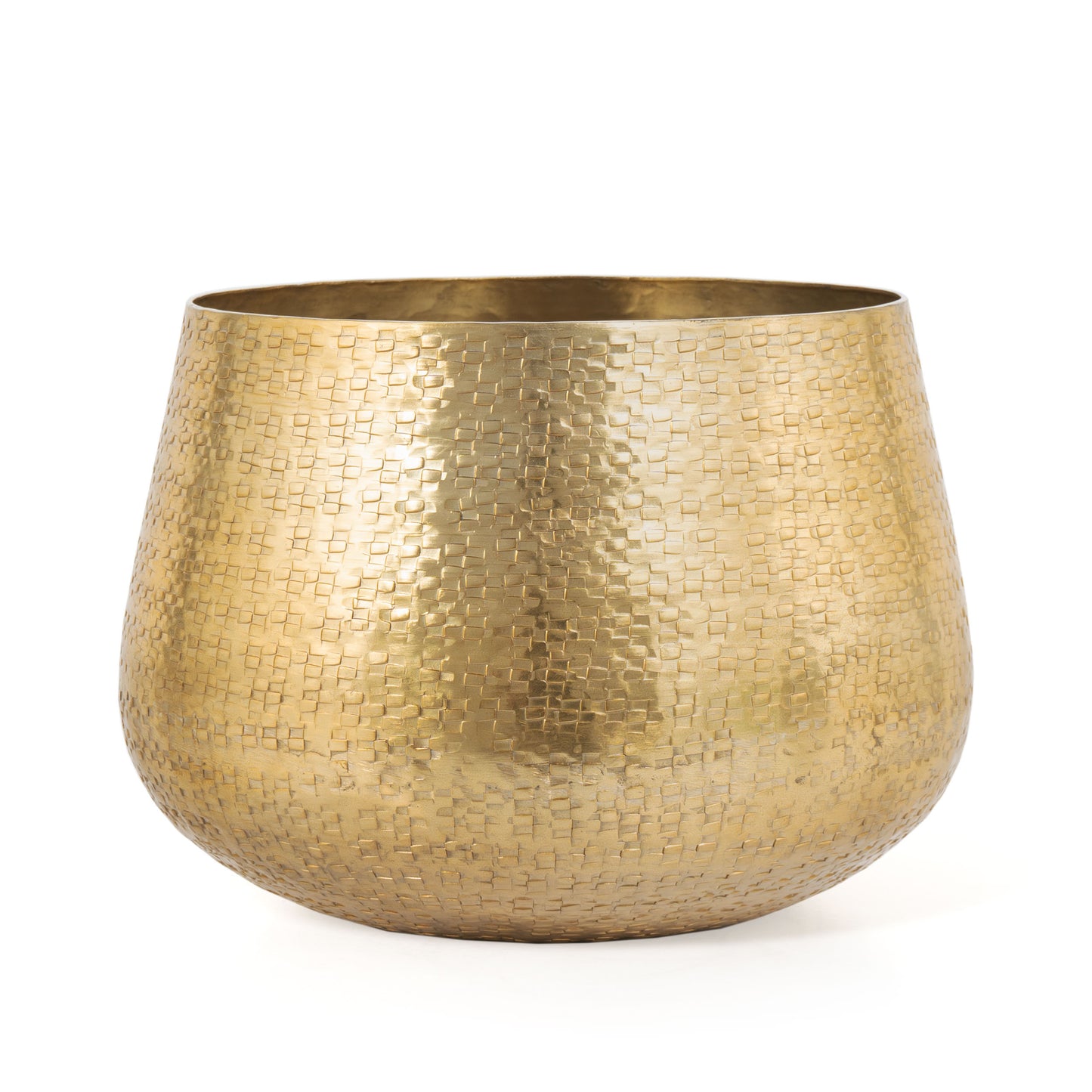 Rhett Metal Planter, Large Gold