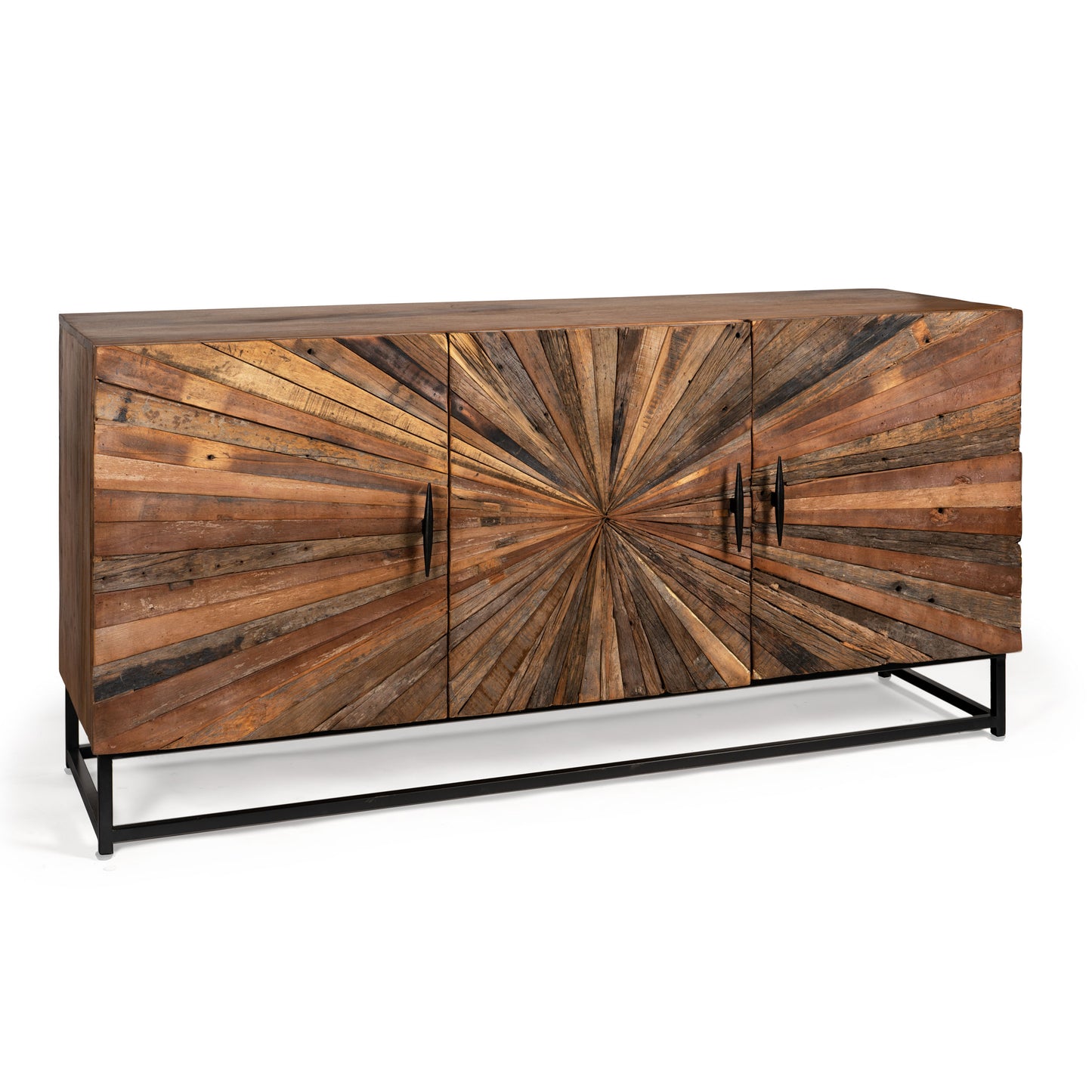 Preston 63" Wide 3 Door Reclaimed Wood Sideboard