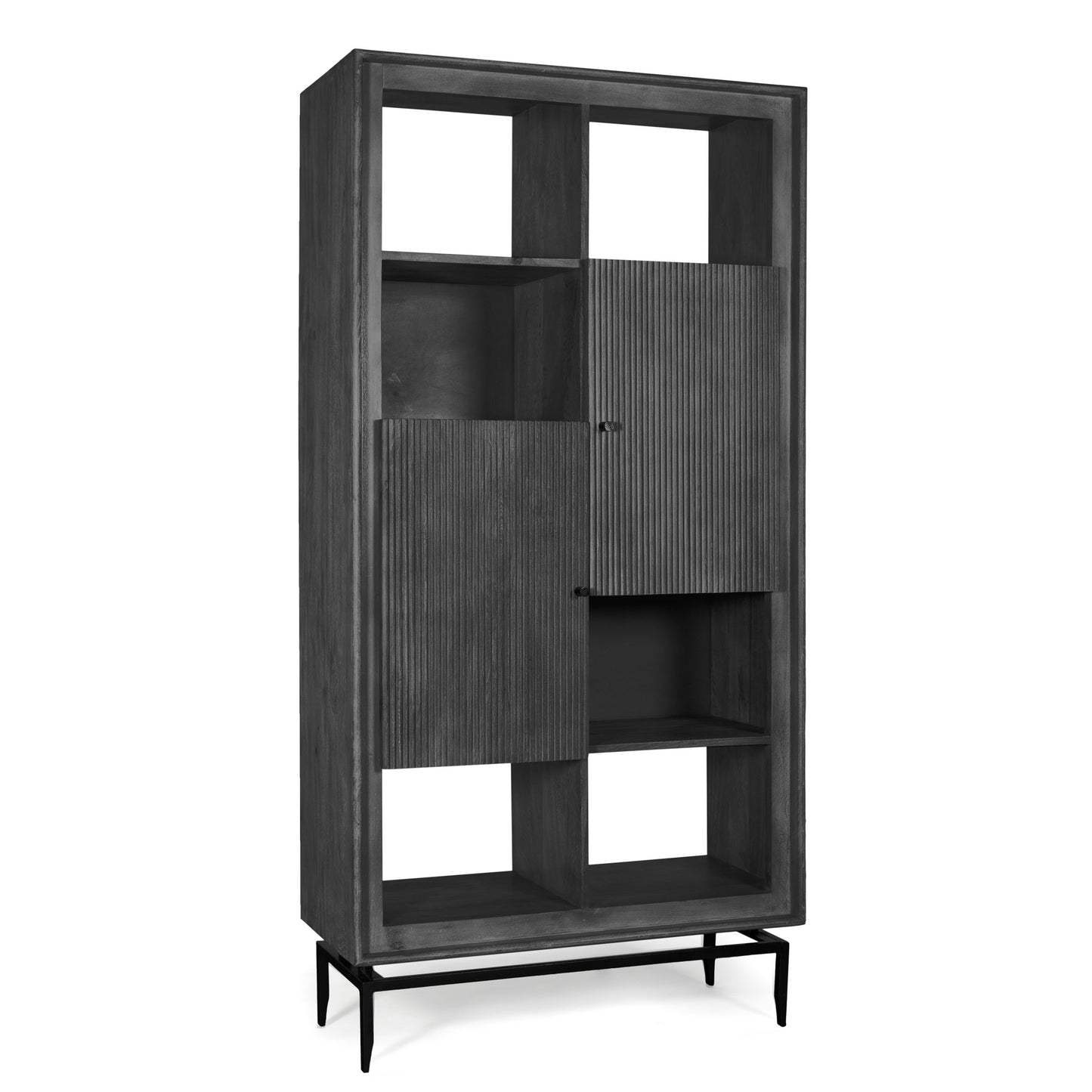 Camilo 72" High 2 Door Accent Cabinet, Black