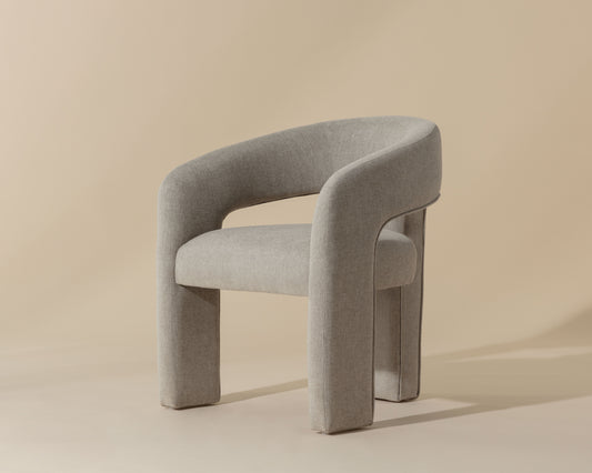 NAHLA ISIDORE DINING ARMCHAIR - ERNST SANDSTONE