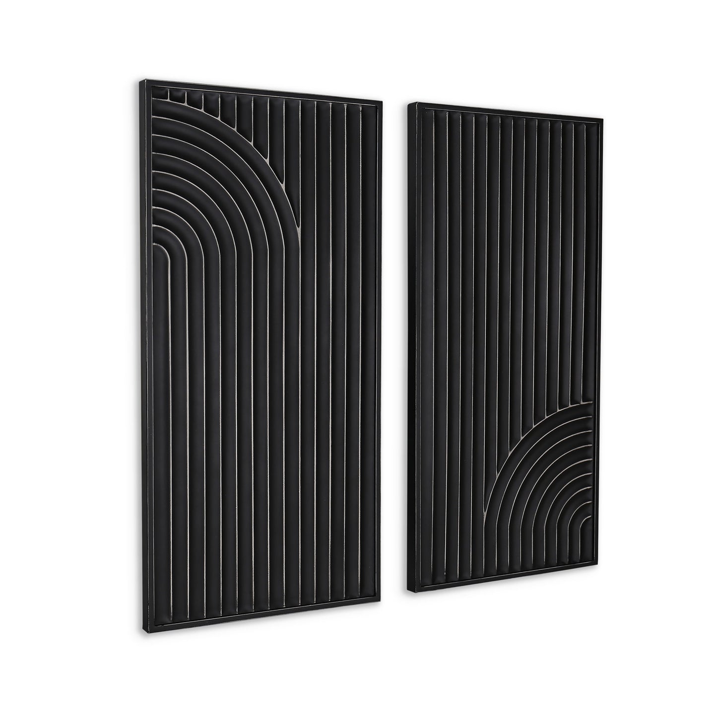 Saanvi Metal Wall Decor, Black, Set of 2