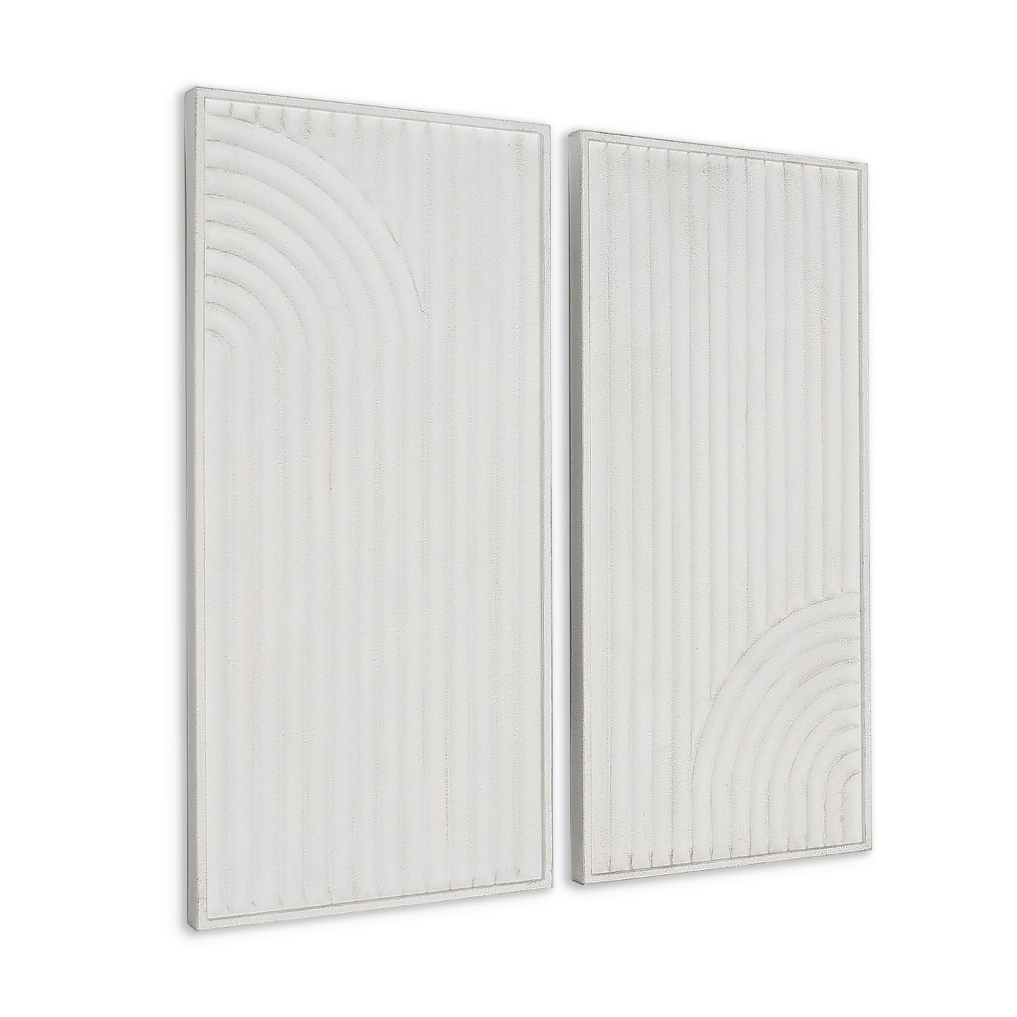 Saanvi Metal Wall Decor, White, Set of 2