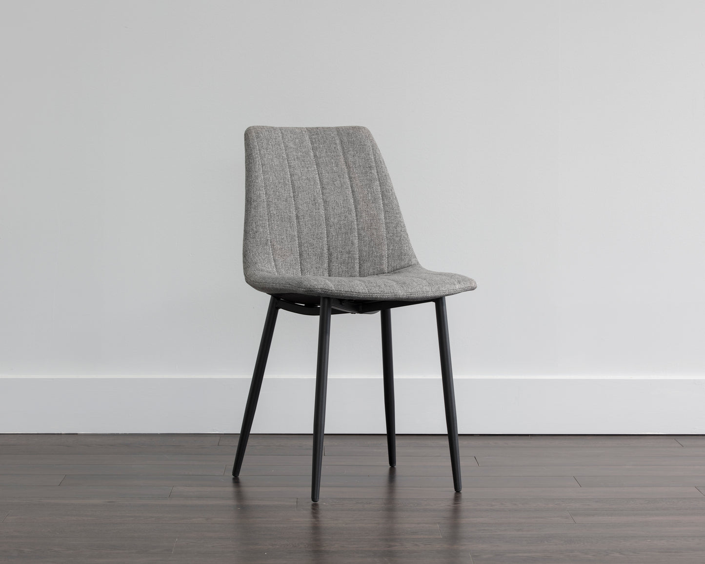 NAHLA DREW DINING CHAIR - BLACK - LIGHT GREY