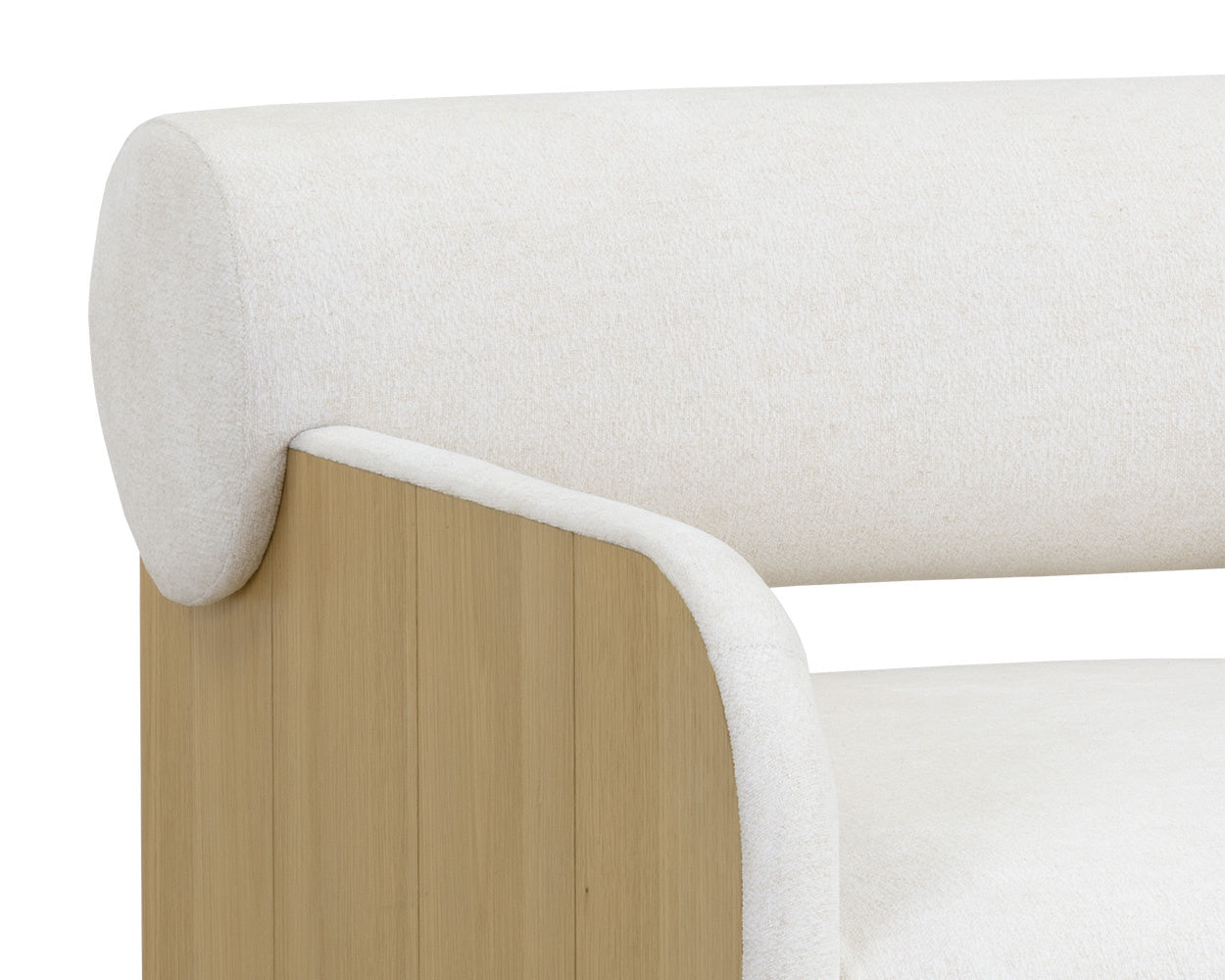 NAHLA COBURN LOUNGE CHAIR - RUSTIC OAK - ECLIPSE WHITE