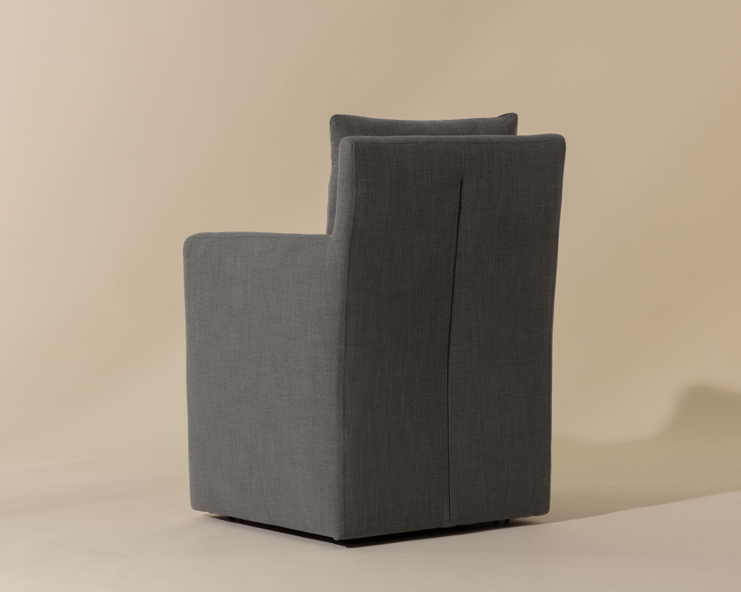 NAHLA GLENROSE WHEELED DINING ARMCHAIR - EFFIE SMOKE