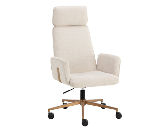 NAHLA KALEV OFFICE CHAIR - CHACHA CREAM