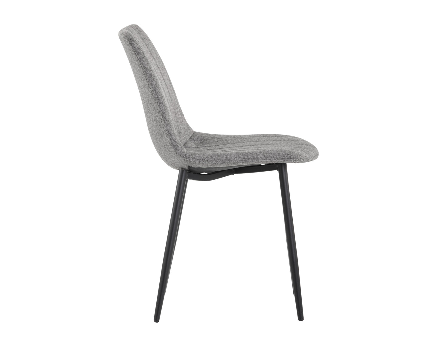 NAHLA DREW DINING CHAIR - BLACK - LIGHT GREY