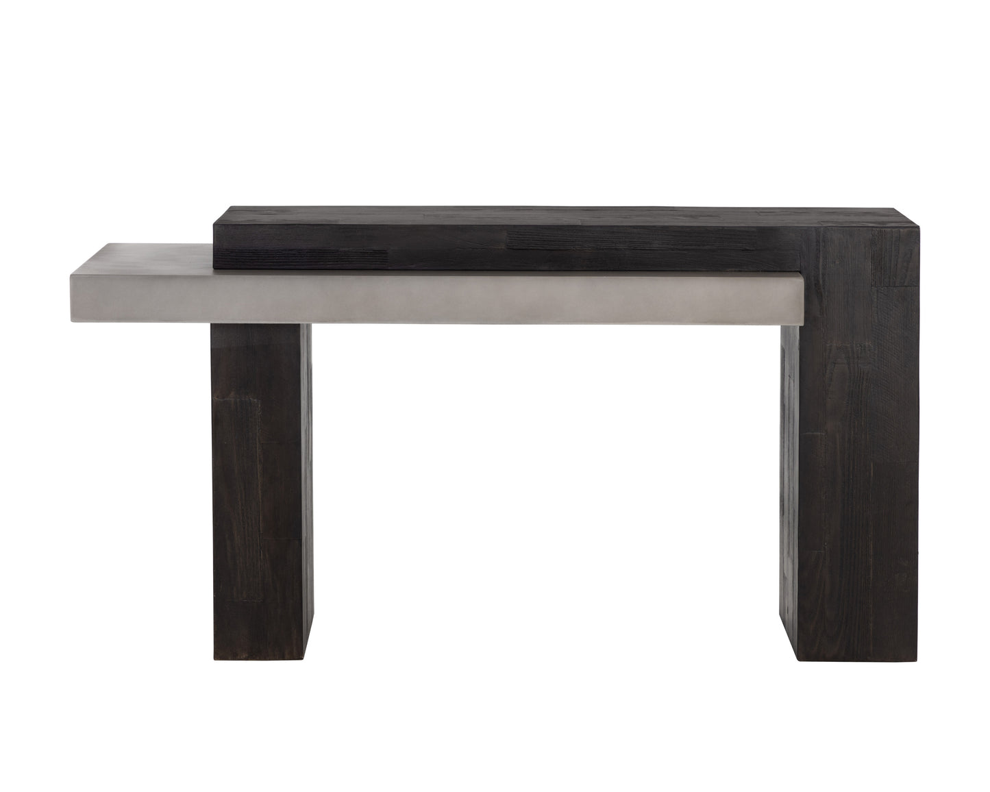 NAHLA HERRIOT CONSOLE TABLE - DARK BROWN / GREY