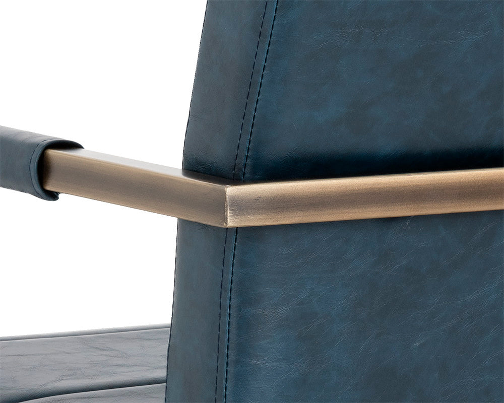 NAHLA JAFAR DINING ARMCHAIR - VINTAGE BLUE
