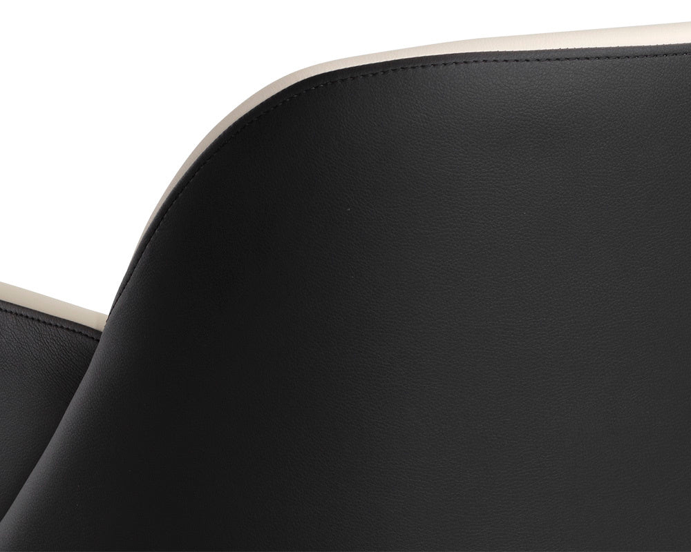NAHLA HAGAN DINING ARMCHAIR - DILLON CREAM / DILLON BLACK