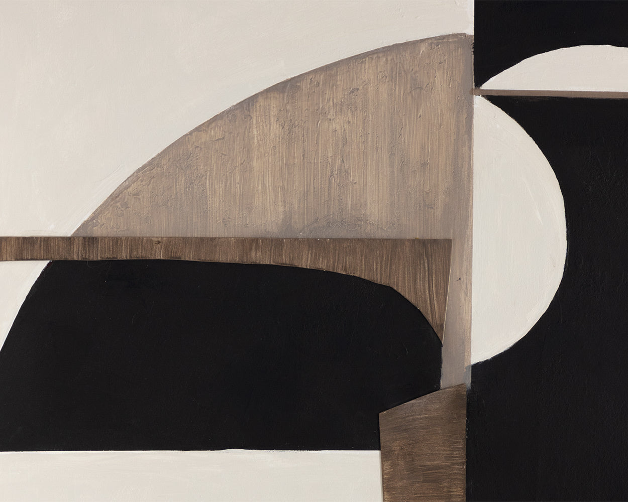 NAHLA GOOD NEIGHBOURS (SET OF 2) - 40" X 54" - BLACK FLOATER FRAME