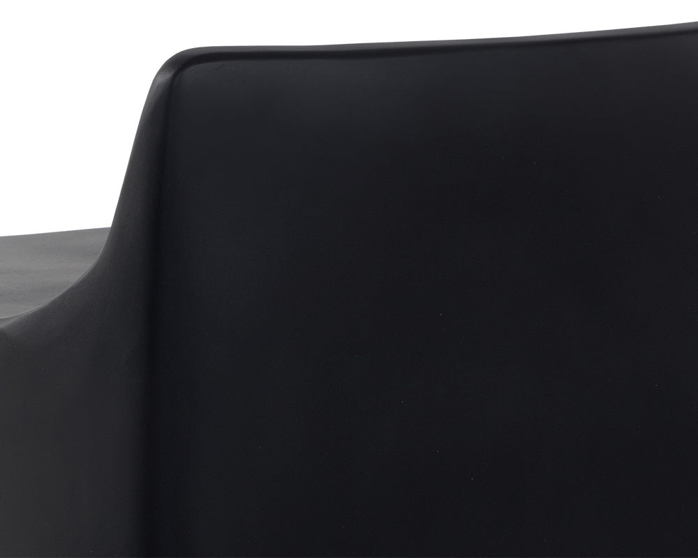 NAHLA LEDGER STOOL - BLACK