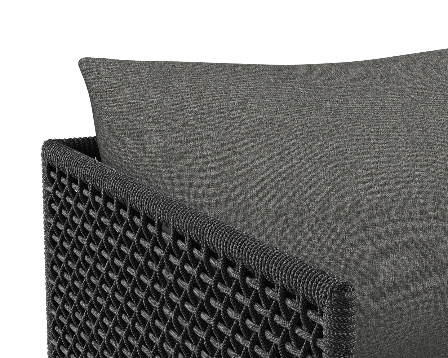 NAHLA CRETE DINING ARMCHAIR - DARK GREY - GRACEBAY GREY