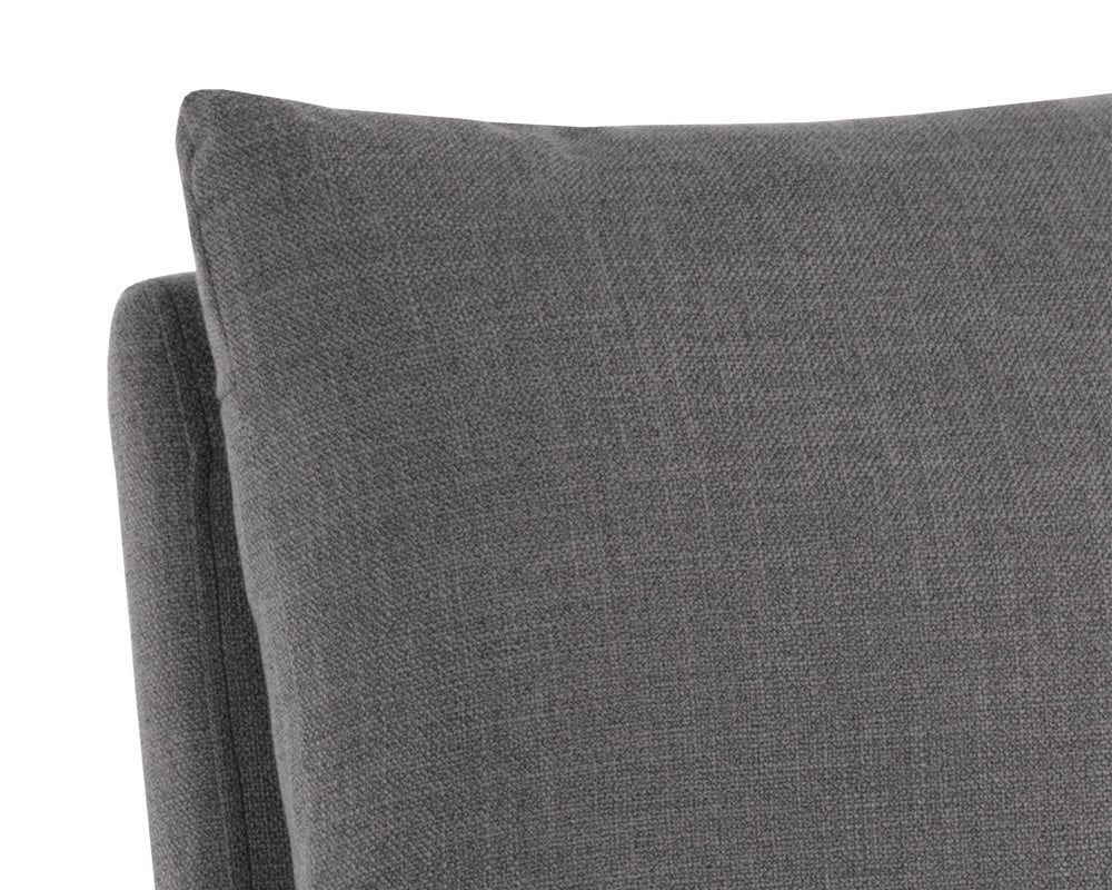 NAHLA GLENROSE WHEELED DINING CHAIR - EFFIE SMOKE