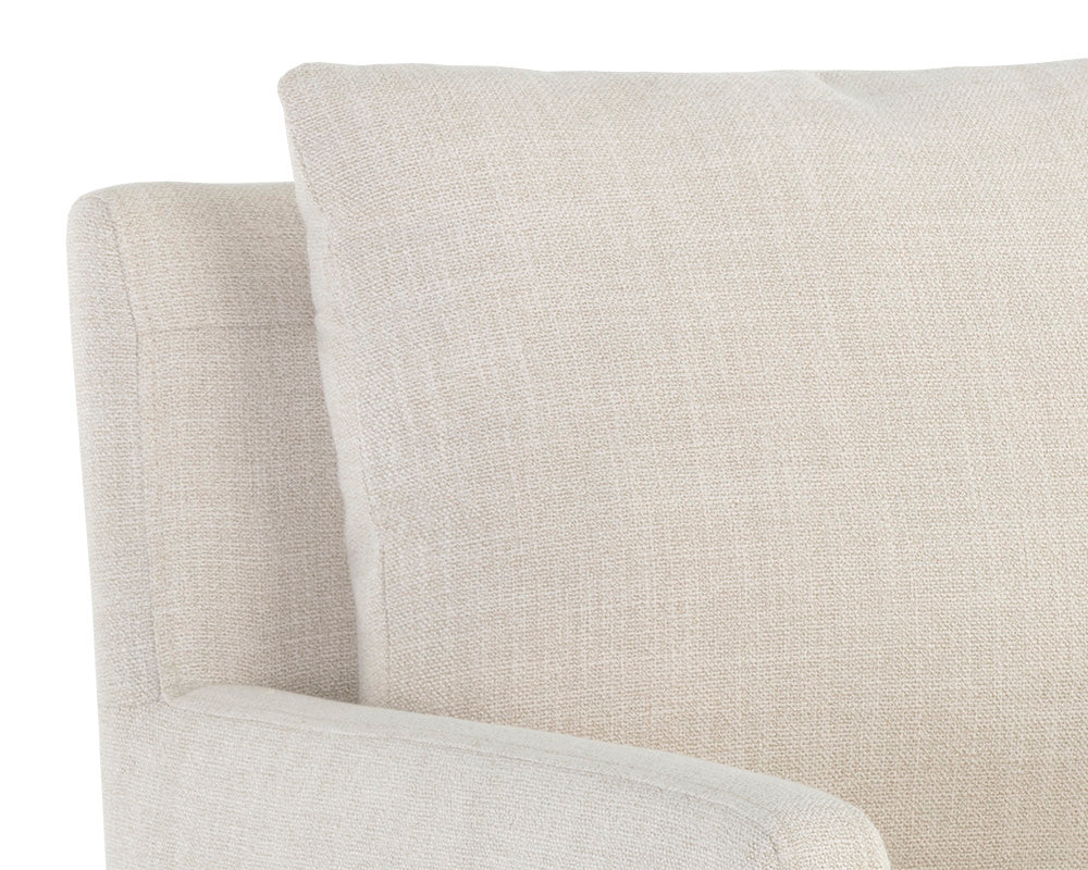 NAHLA GLENROSE WHEELED DINING ARMCHAIR - EFFIE LINEN