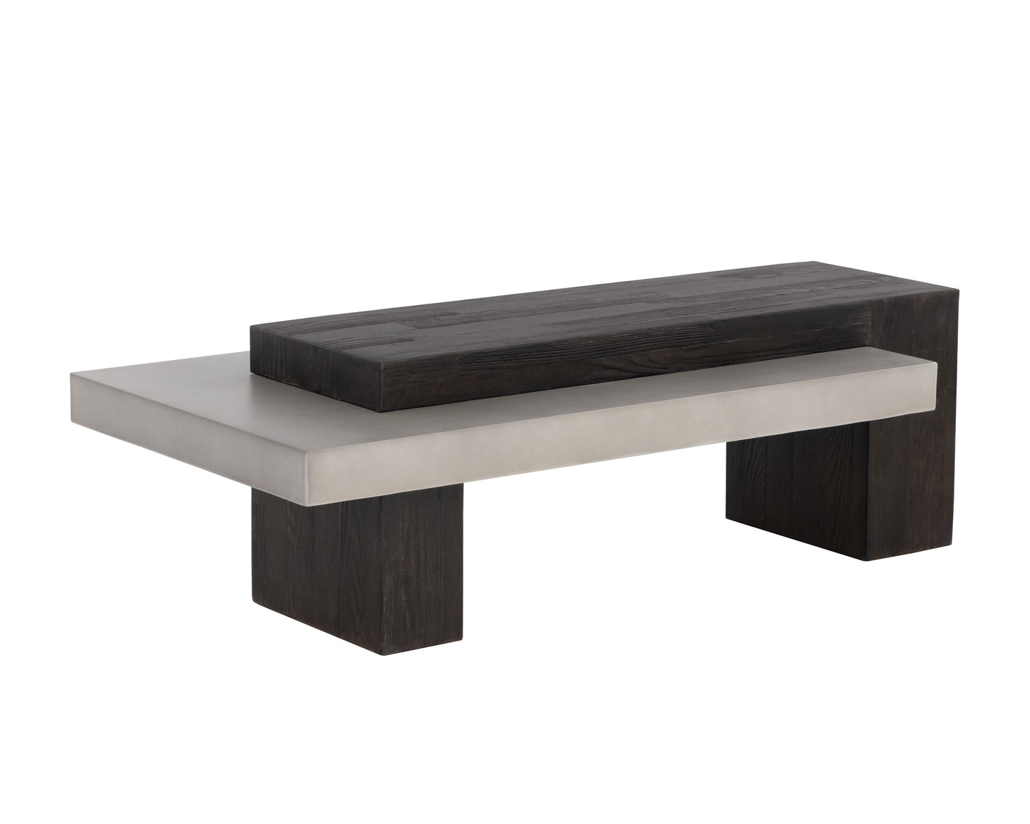 NAHLA HERRIOT COFFEE TABLE - DARK BROWN / GREY