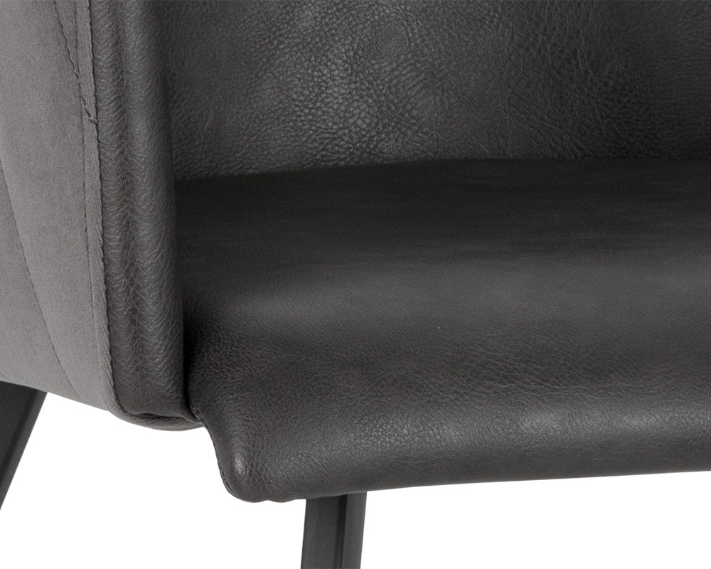NAHLA GRIFFIN DINING ARMCHAIR - TOWN GREY / ROMAN GREY