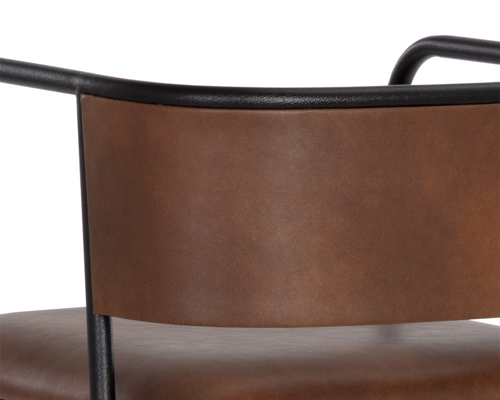 NAHLA BRENAN COUNTER STOOL - BRAVO COGNAC