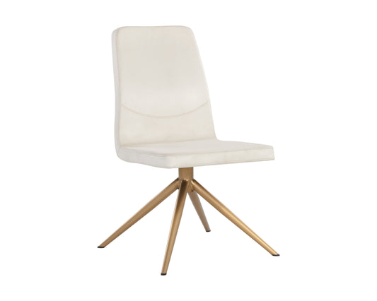 NAHLA HILDA SWIVEL DINING CHAIR - VIENNA CREAM