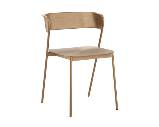 NAHLA KEANU DINING CHAIR - ANTIQUE GOLD