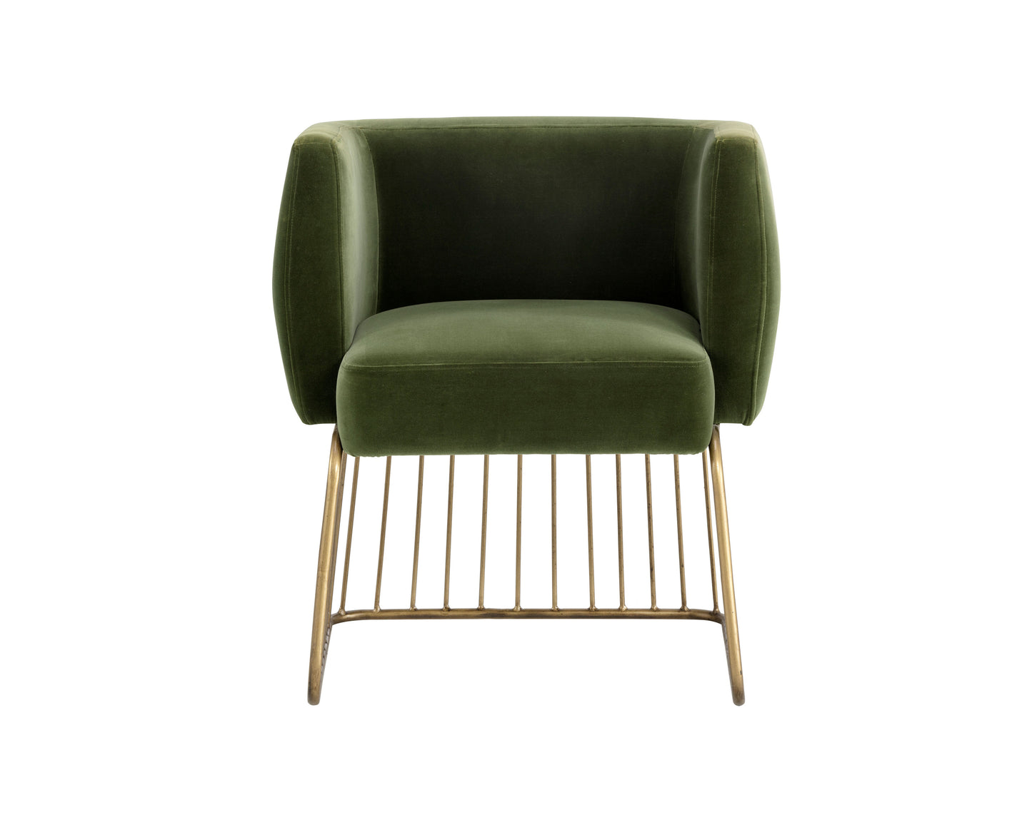 NAHLA GALA DINING ARMCHAIR - FOREST GREEN