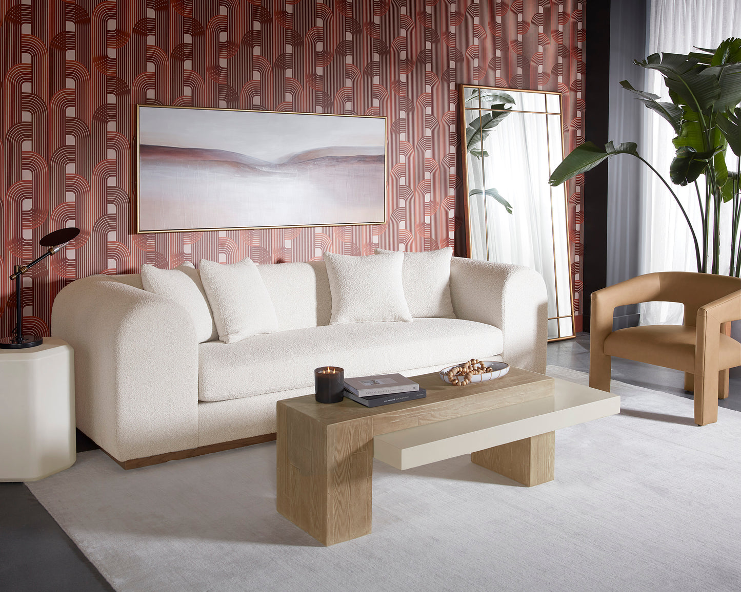 NAHLA HERRIOT COFFEE TABLE - LIGHT BROWN / SUMMER SAND