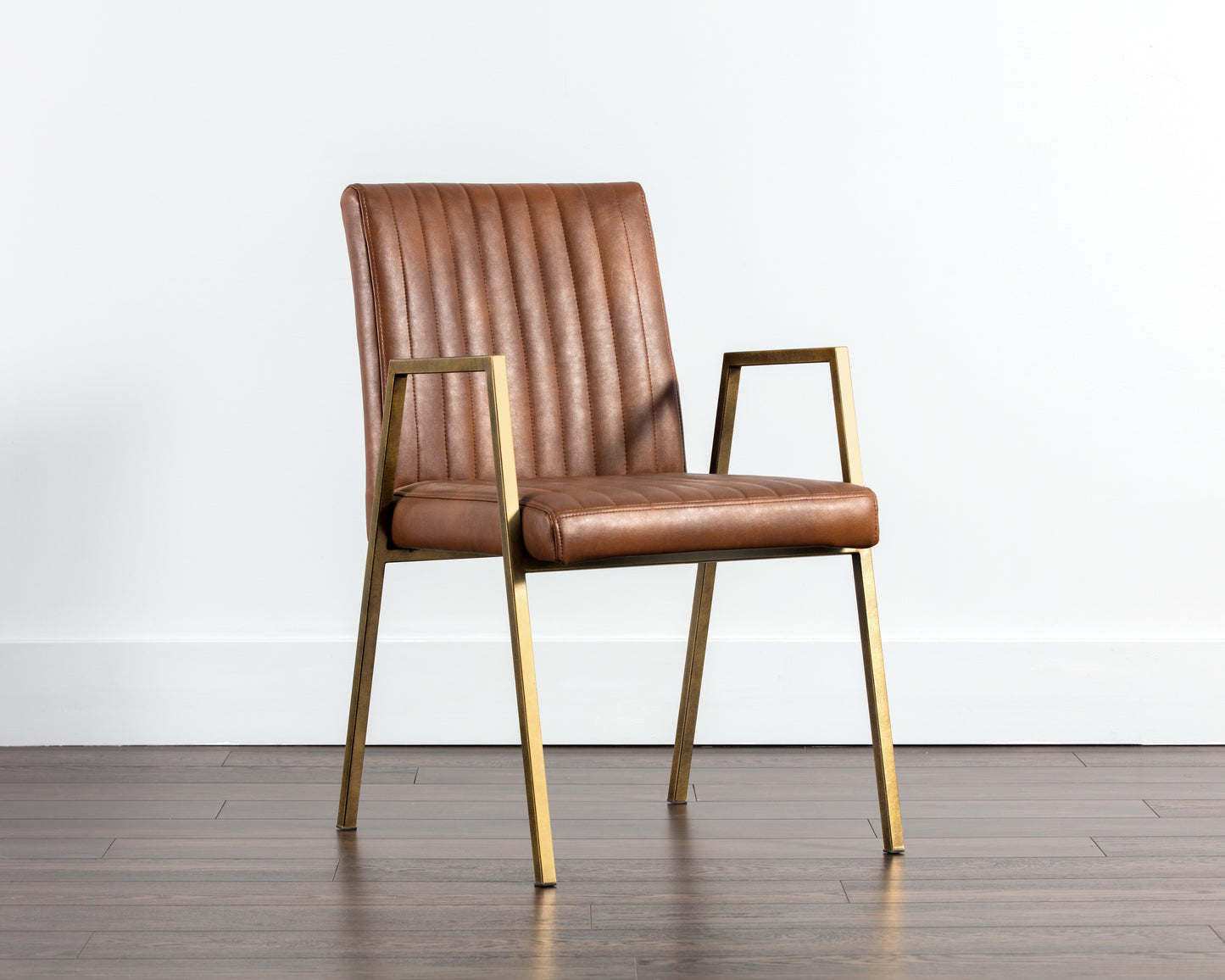 NAHLA HOMER DINING ARMCHAIR - BRAVO COGNAC