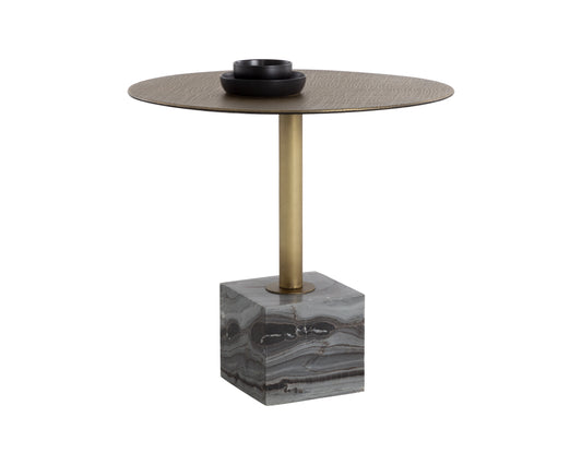 NAHLA KATA BISTRO TABLE - GREY MARBLE - 32"