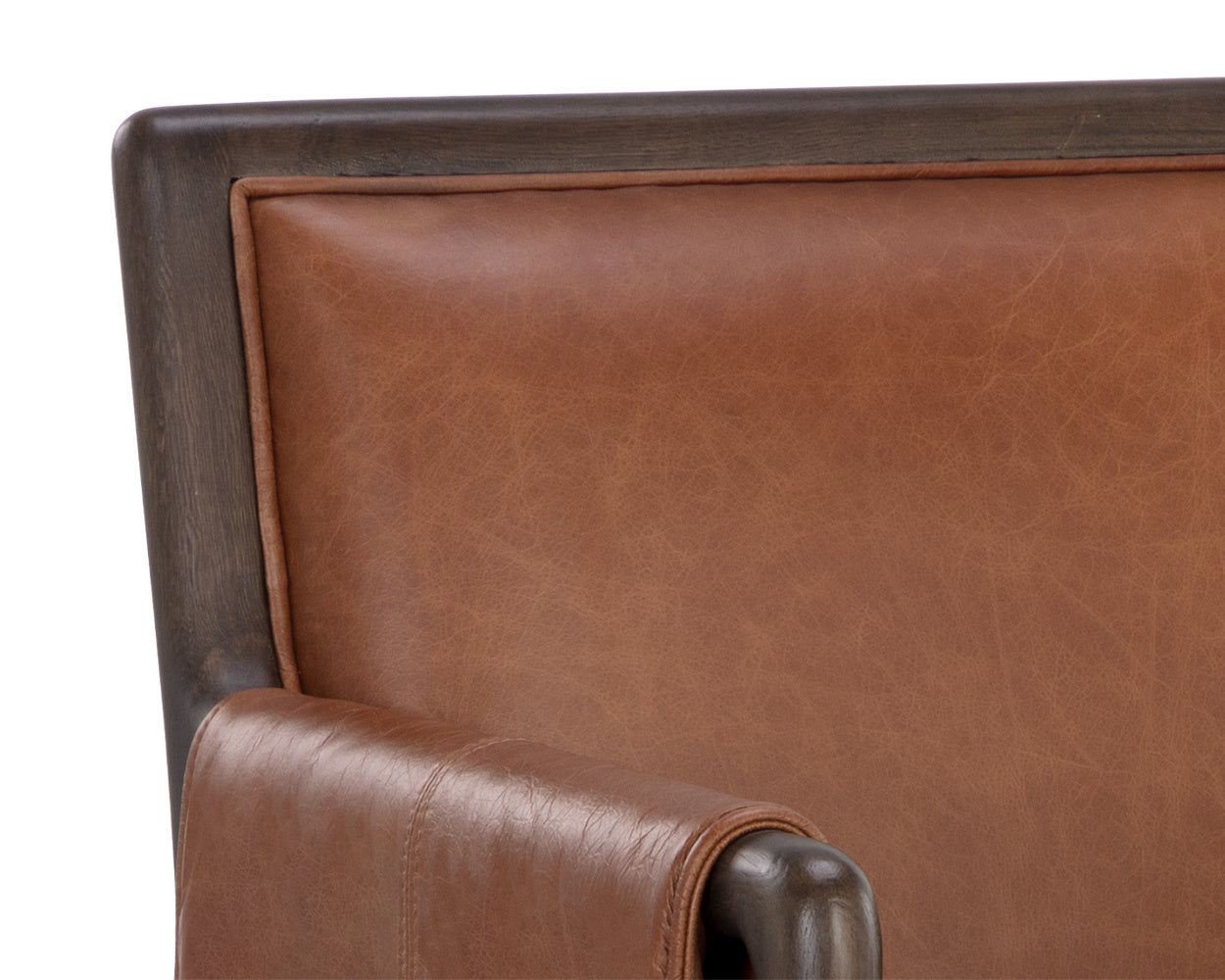 NAHLA MAUTI COUNTER STOOL - BROWN - SHALIMAR TOBACCO LEATHER