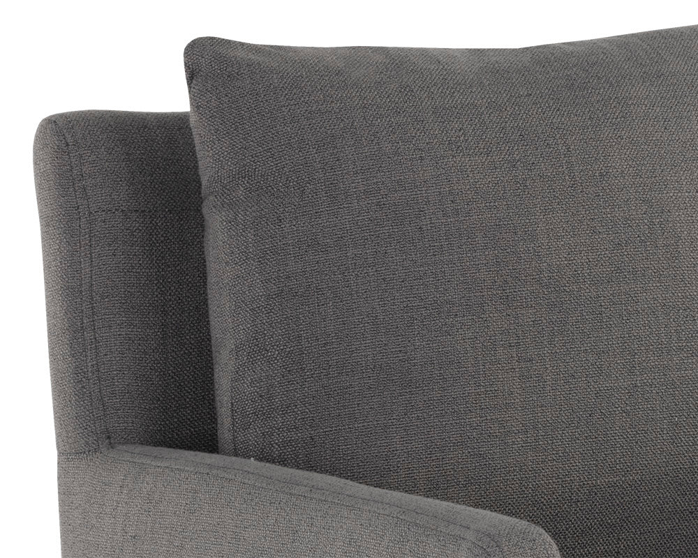 NAHLA GLENROSE WHEELED DINING ARMCHAIR - EFFIE SMOKE