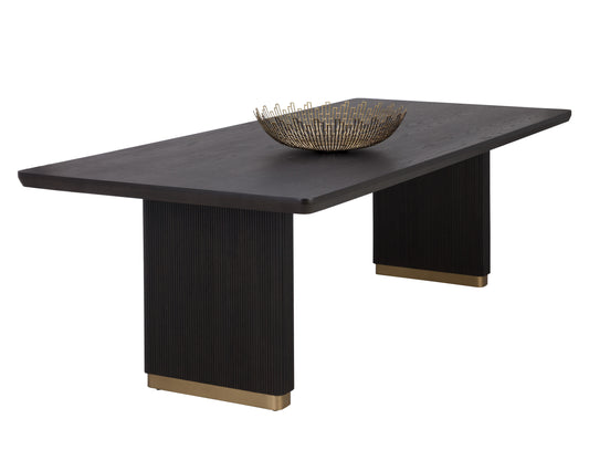 NAHLA KALLA DINING TABLE - RECTANGULAR - CHARCOAL - 96"