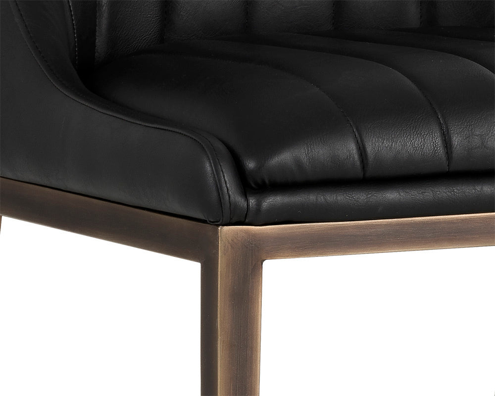 NAHLA HALDEN DINING CHAIR - VINTAGE BLACK