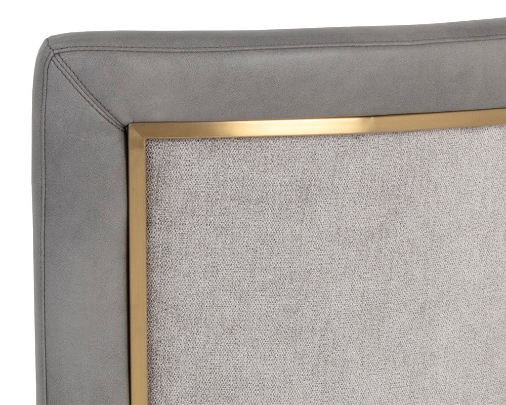 NAHLA ALISTER BARSTOOL - BRAVO METAL / POLO CLUB STONE