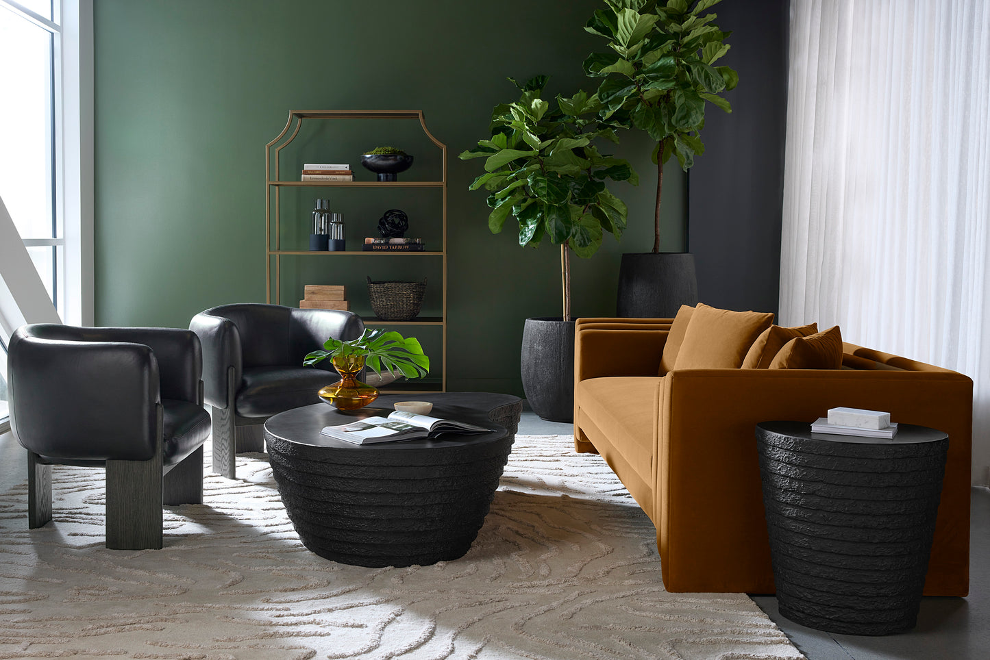 NAHLA KIRA SOFA - MEG GOLD