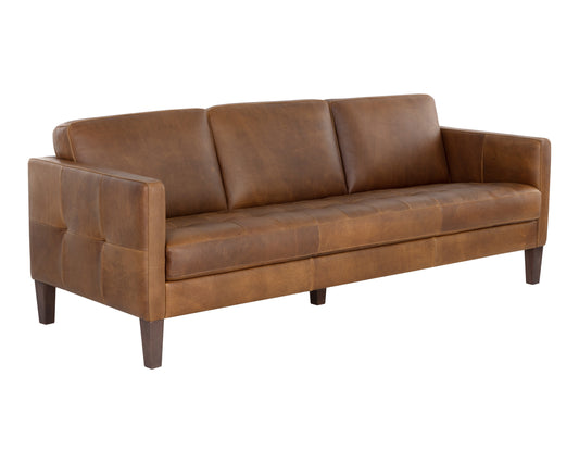 NAHLA KARMELO SOFA - COGNAC LEATHER