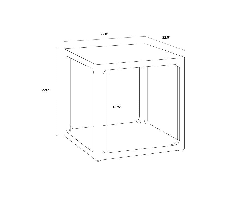 NAHLA DONCASTER SIDE TABLE - SMOKE GREY