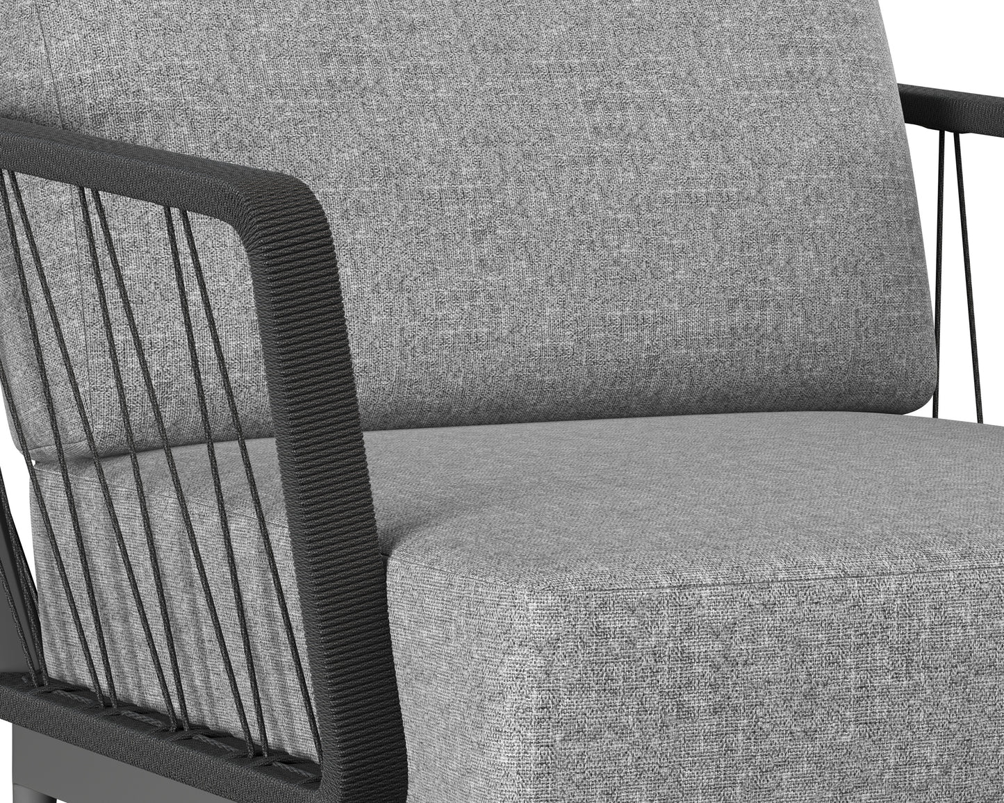 NAHLA CATANIA ARMCHAIR - DARK GREY - COPACABANA GREY