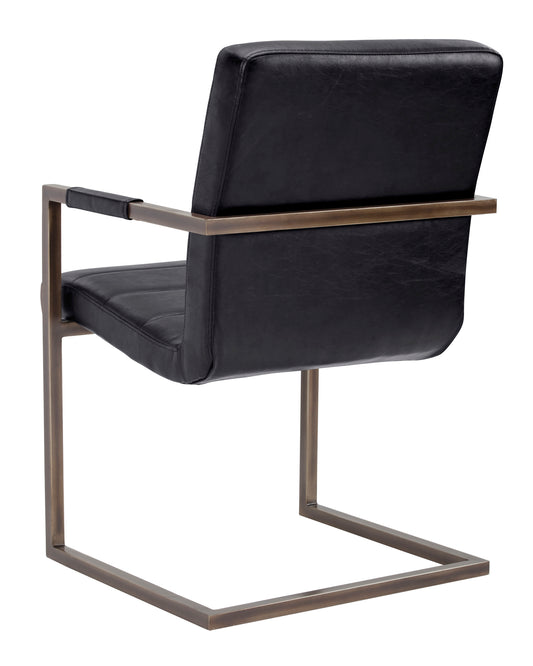 NAHLA JAFAR DINING ARMCHAIR - VINTAGE BLACK