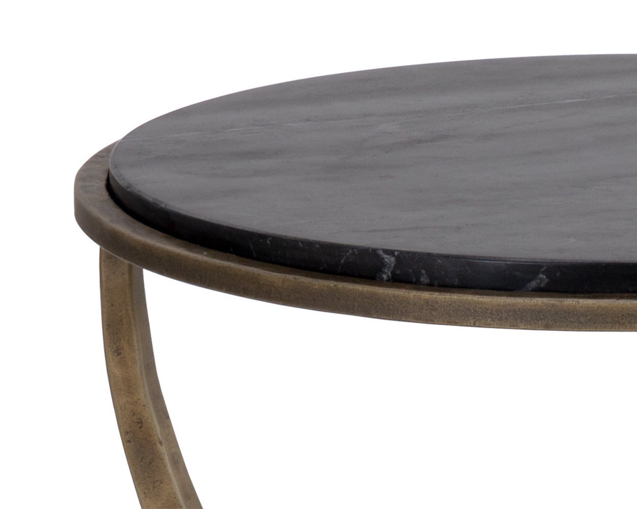 NAHLA ALICENT END TABLE - BLACK MARBLE