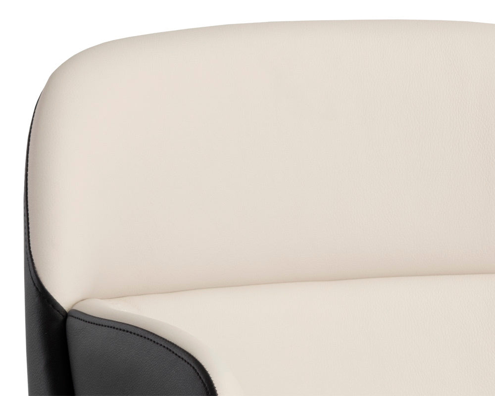 NAHLA HAGAN DINING ARMCHAIR - DILLON CREAM / DILLON BLACK