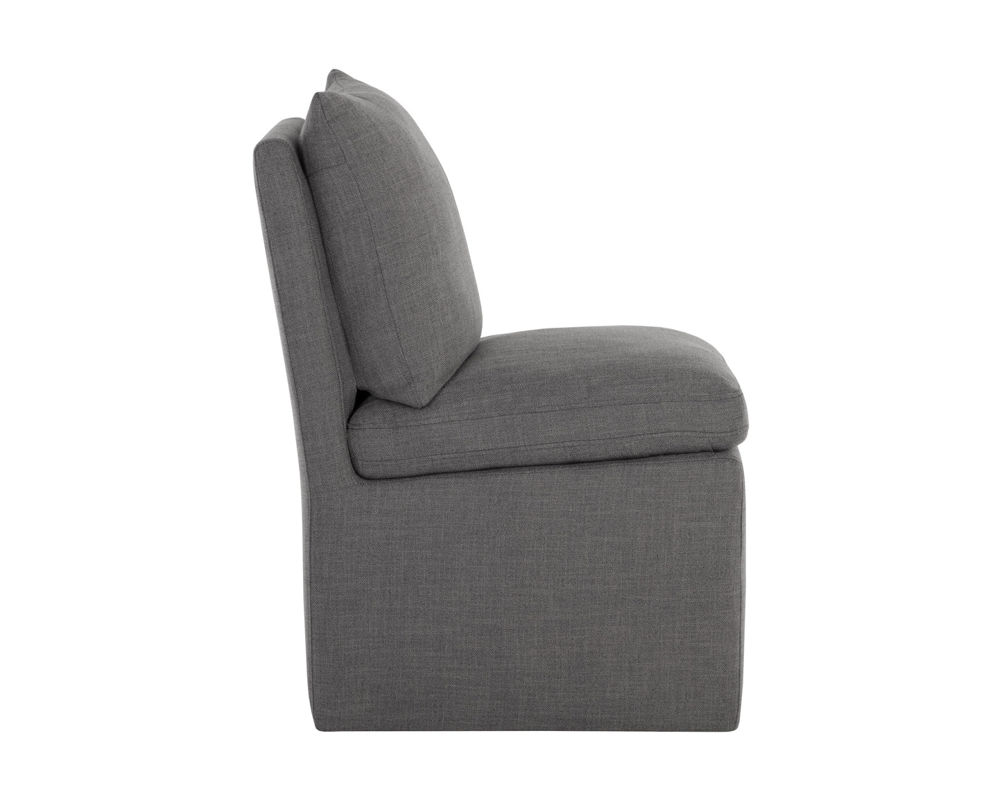 NAHLA GLENROSE WHEELED DINING CHAIR - EFFIE SMOKE