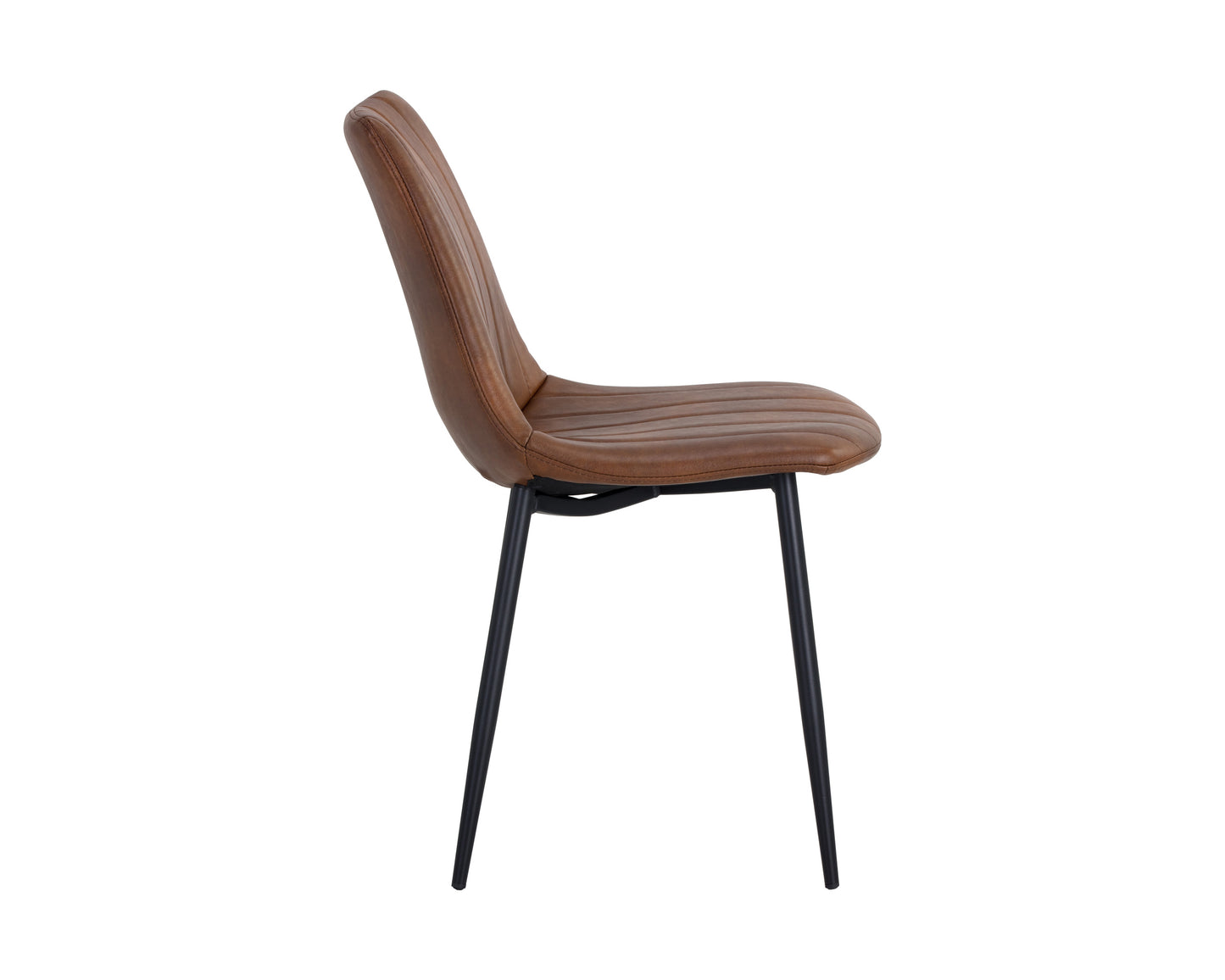 NAHLA DREW DINING CHAIR - BLACK - BRAVO COGNAC