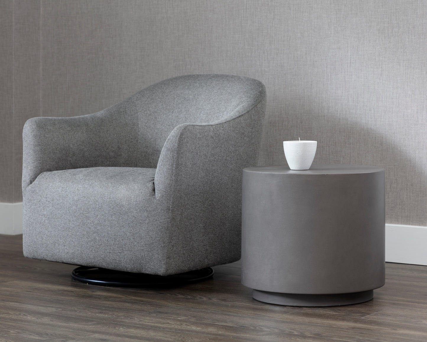 NAHLA RUBIN END TABLE - GREY
