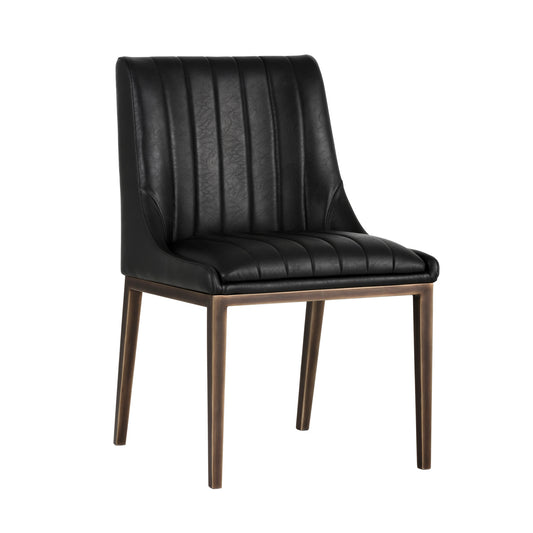 NAHLA HALDEN DINING CHAIR - VINTAGE BLACK