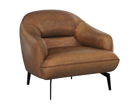 NAHLA ARMANI ARMCHAIR - COGNAC LEATHER